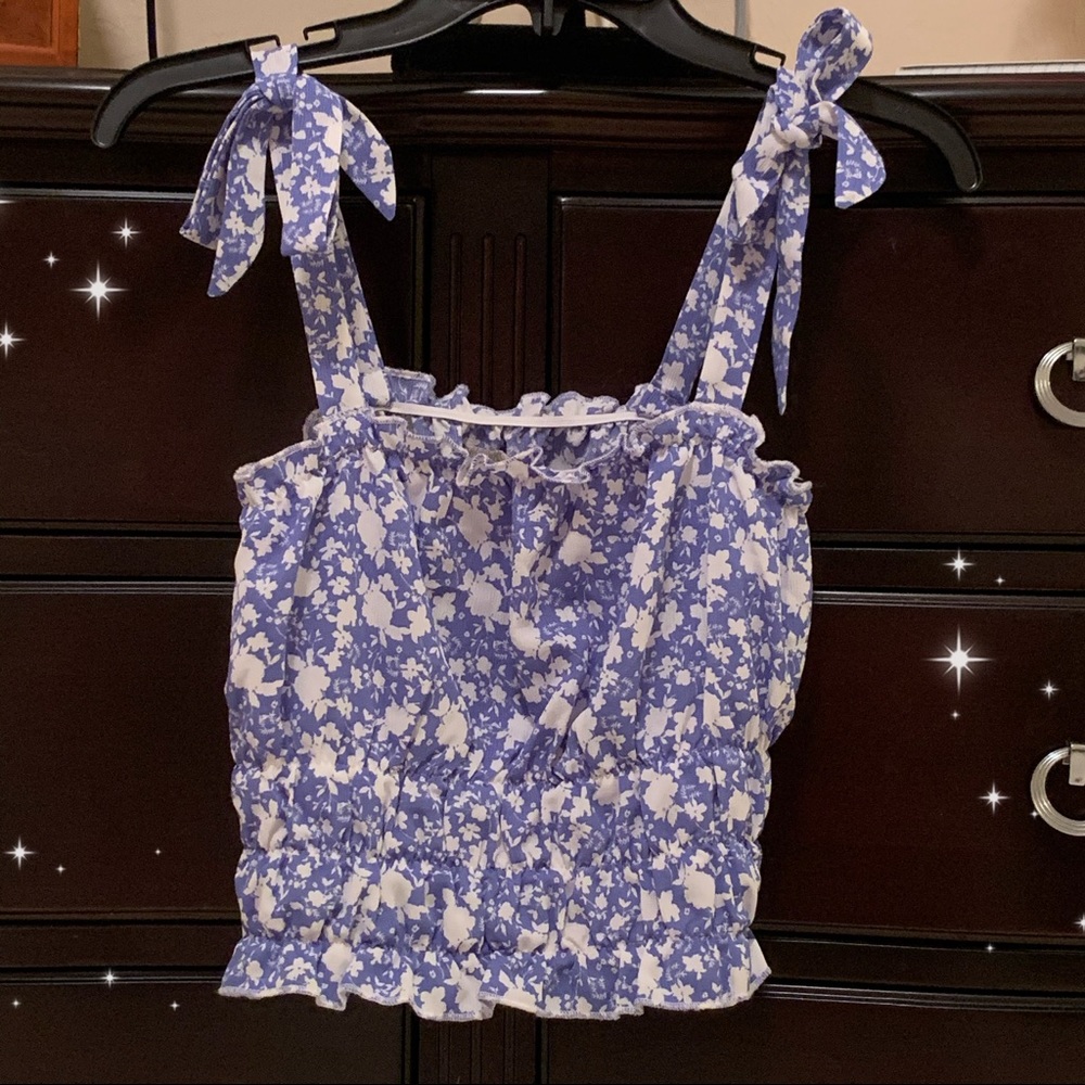 floral small juniors top